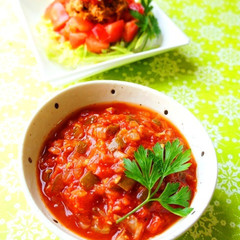 トマト沢山 簡単ピクルス入りサルサソース
