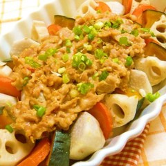 レンジでチン 根菜と豚肉の香味蒸し