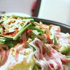 ホットプレートで 鉄板鍋