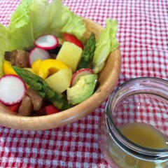 温野菜サラダに アンチョビドレッシング