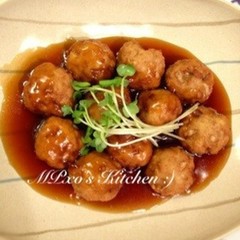 ダイエット 豆腐団子の甘酢あんかけ