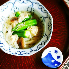 オクラと湯葉のデパ地下風お浸しサラダ