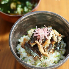 酢飯でさっぱり さんまの塩焼きのっけ丼