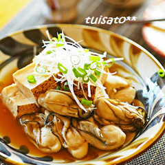 カキと焼き豆腐の炊いたん