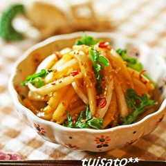 大根の皮と葉のきんぴら