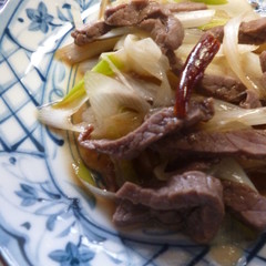 牛肉と白ねぎの中華炒め風