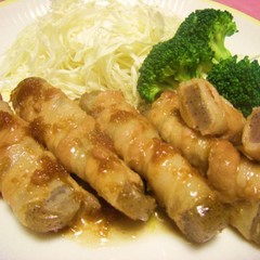 豚肉巻きコンニャクの生姜焼き