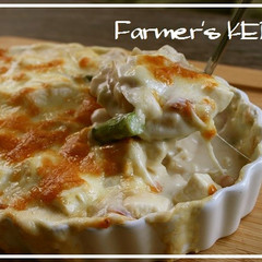 たけのことアスパラの豆腐グラタン