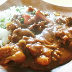 圧力鍋で 牛すじカレー