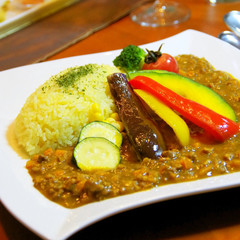 夏野菜たっぷりのキーマカレー