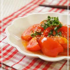 トマトの生姜風味中華炒め