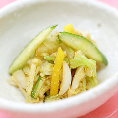 たくあんがポイント 野菜胡麻和え