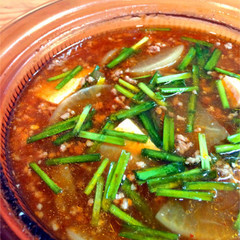 大根たっぷり 豚ひき肉でピリ辛麻婆鍋