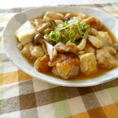 鶏肉と豆腐のしょうがあん煮