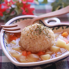 余りご飯で食べるスープ
