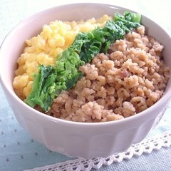 高野豆腐の３色そぼろ丼