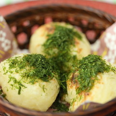 青海苔の風味香るじゃが団子