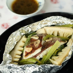 真鯛のホイル焼き バター醤油添え