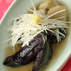 揚げ茄子と里芋の煮物