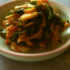 ささみとわかめのキムチサラダ