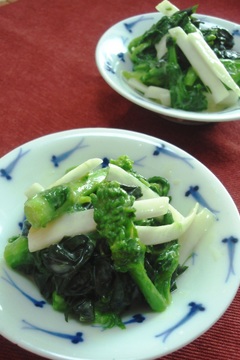 春満載 ウドと菜の花の酢味噌和え