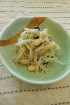 もやしとみつばの和え物