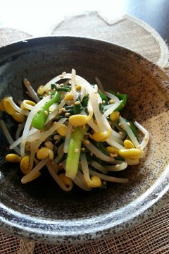豆もやしとニラの和え物