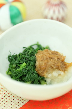 春菊のなめたけおろしかけ
