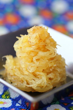 そうめん南瓜のしゃきしゃき食感ごま酢和え