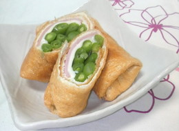 油揚げで作る低糖質春巻き