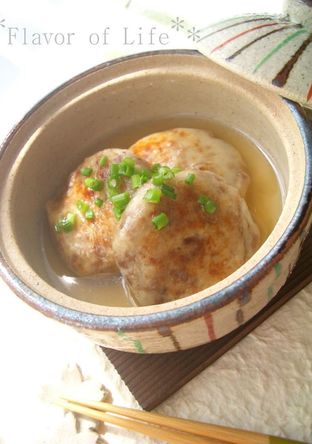 料亭風 挽肉と里芋の小判焼き とろみ餡