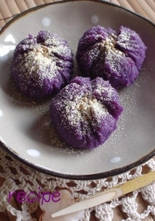 和スイーツ 紫芋の菖蒲きんとん