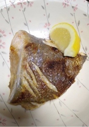 かんぱちカマの塩焼き