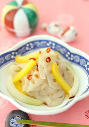 袋で漬け込んで簡単！れんこん南蛮漬け