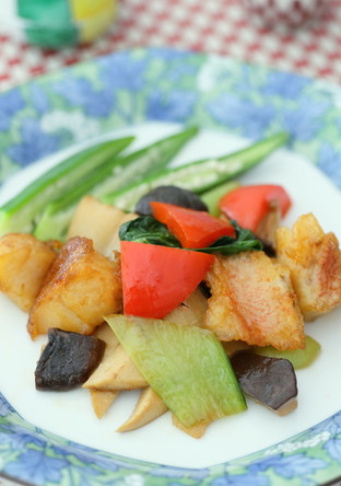 赤魚と彩り野菜のオイスターソースソテー