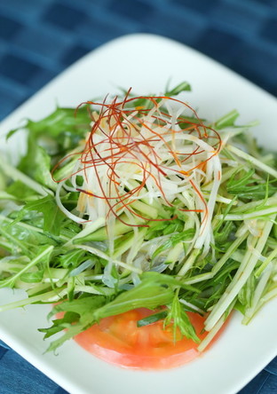 こんにゃくとお野菜のピリ辛酢和え