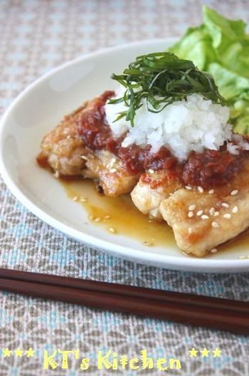 ジューシー 鶏肉の梅ポンおろしステーキ