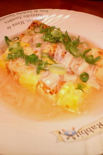 卵と豆腐のホタテあんかけ