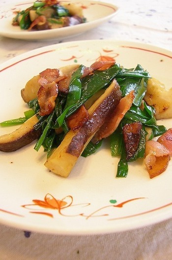 ニラの柚子胡椒炒め