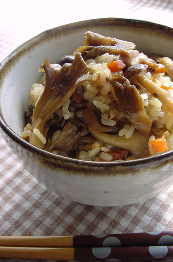 鶏肉ときのこの混ぜごはん