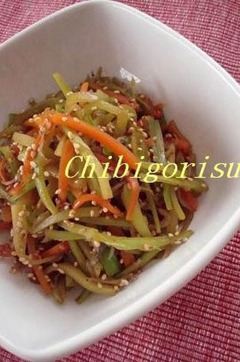 ブロッコリーの茎で おいしいきんぴら