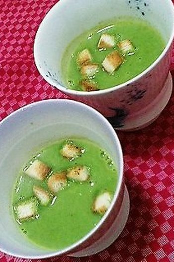 ほうれん草と里いものポタージュ