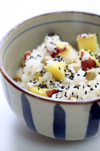 さつまいもと大豆のご飯