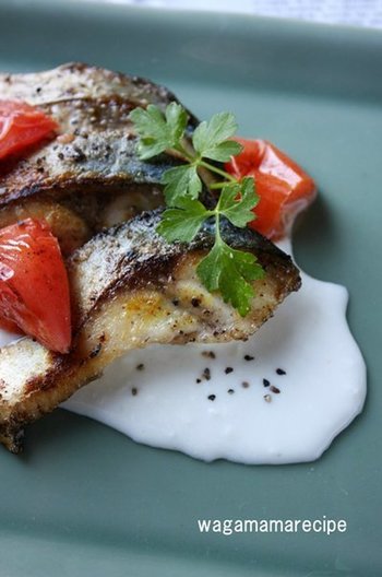 鯖のカレー粉マヨネーズ焼き