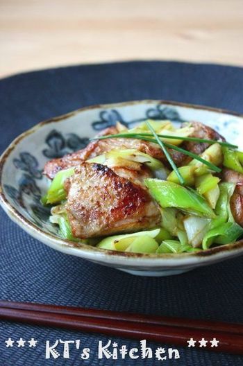 鶏とねぎの山椒炒め