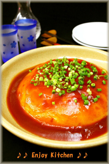 レンジで簡単 豆腐入りえび玉