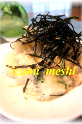 長いもをタラコマヨで