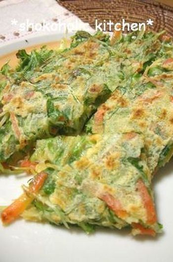 シャキシャキ 水菜のチヂミ