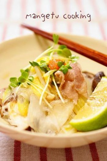 あったか 白菜と春雨の重ね蒸し