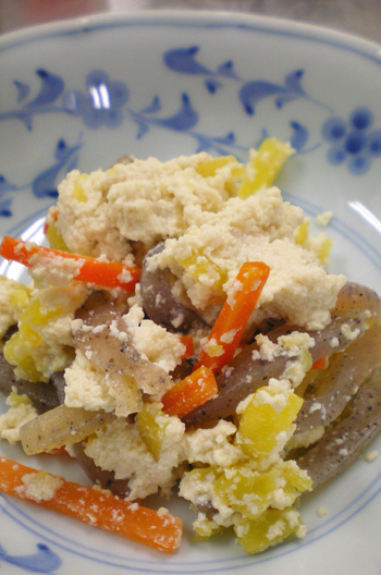 さつまいもとにんじんの白あえ